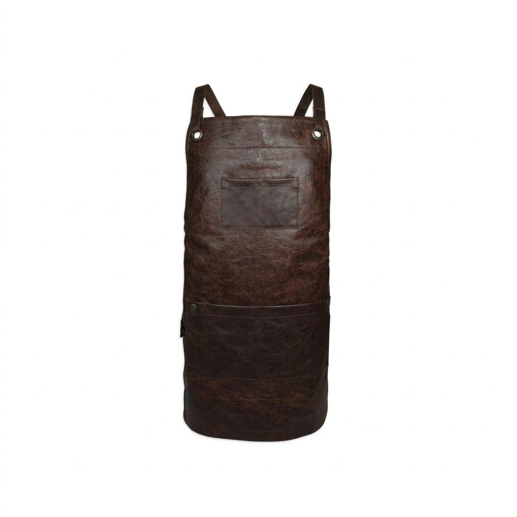 The Ribeye Leather Crossover Bib Apron | CUL381