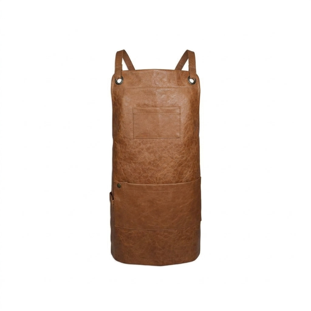 The Ribeye Leather Crossover Bib Apron | CUL381