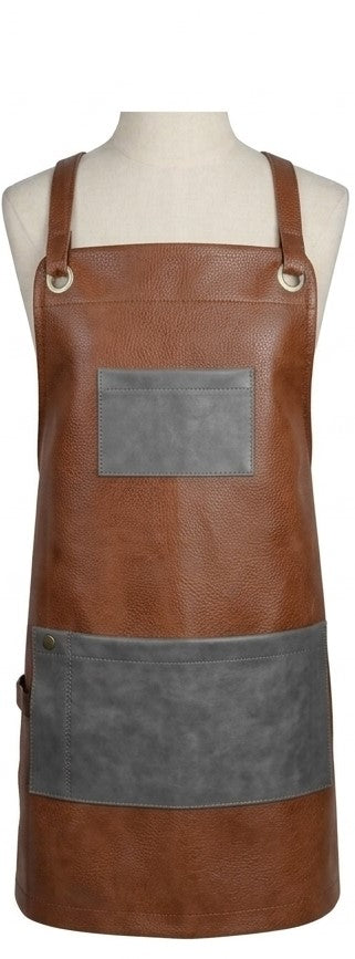 The Ribeye Leather Crossover Bib Apron | CUL381